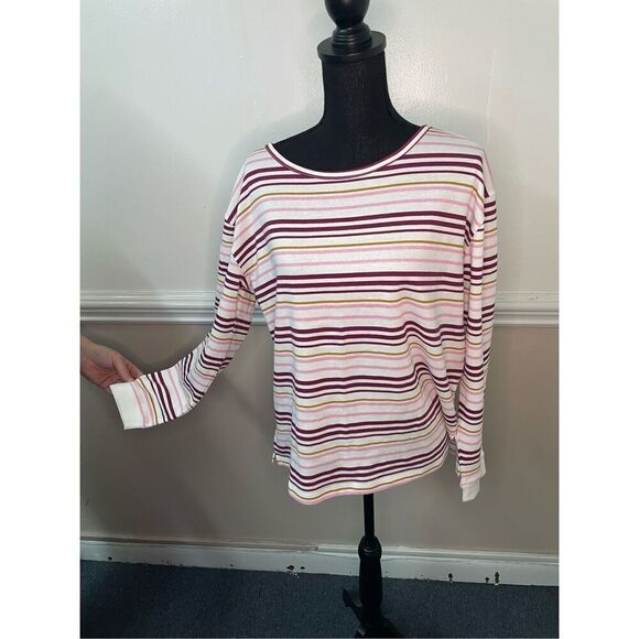 NWT Maurices Stripe Cross Back Long Sleeve Pullover Shirt Size Medium - Picture 1 of 6